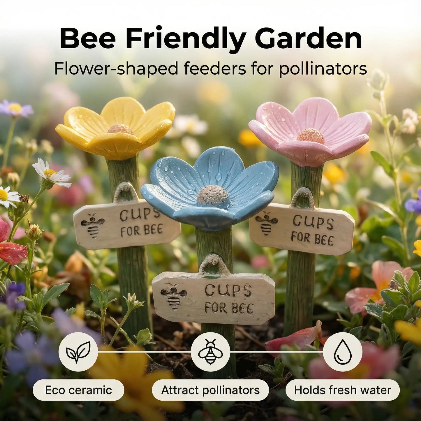 ⏳Limited-time 50% off🐝Flower-Shaped Bee Watering Station💧