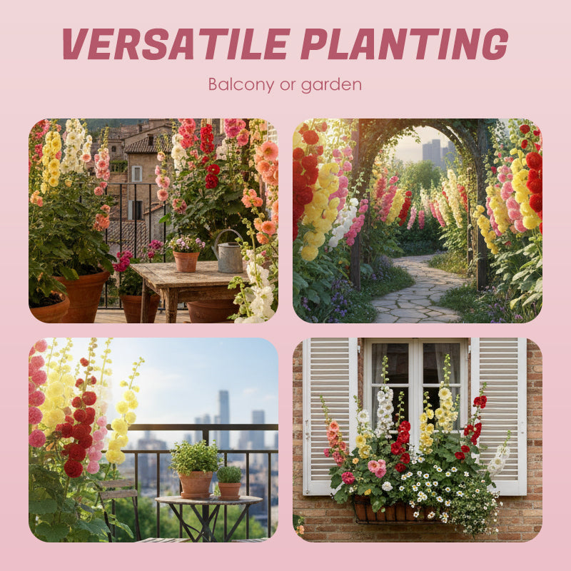 🌸 Multi-season flowering hollyhock seeds🌸100 Seeds