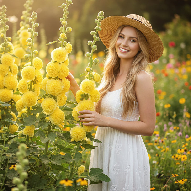 🌸 Multi-season flowering hollyhock seeds🌸100 Seeds